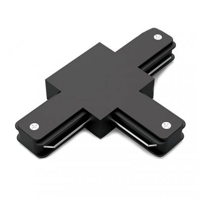 Коннектор Gauss для трековых шинопроводов (T) черный (TR109)