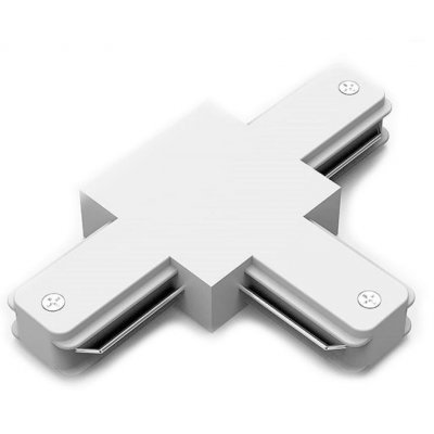 Коннектор Gauss для трековых шинопроводов (T) белый (TR110)