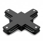 Коннектор Gauss для трековых шинопроводов (+) черный (TR111)