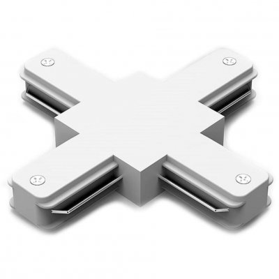 Коннектор Gauss для трековых шинопроводов (+) белый (TR112)