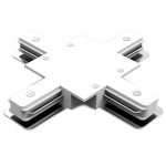 Коннектор Gauss для встраиваемых трековых шинопроводов (+) белый (TR138)