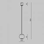 Трековый подвесной светильник Maytoni TR165-1-8W3K-M-B Sfera