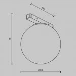Трековый светильник Maytoni TR177-1-5WTW-B Luna