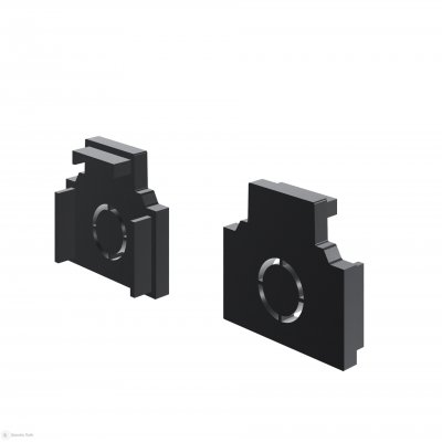 Заглушки для встраиваемого низкопрофильного шинопровода Exility 2шт. Maytoni TRAM034EC-42B