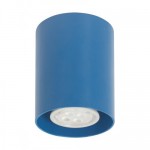 Светильник накладной Tubo8 P1 18, металл голубой, H95мм/D80мм, 1 x GU10 MR16/50w