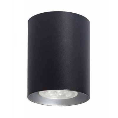 Светильник накладной Tubo8 P1 12 A, металл черный/серебро, H95мм/D80мм, 1 x GU10 MR16/50w