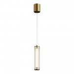 utsenka-SL6224.303.01 Светильник подвесной ST-Luce Латунь/Прозрачный LED 1*8W 4000K BAMBOO