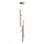 utsenka-SL6225.303.04 Светильник подвесной ST-Luce Латунь/Терракотовый, Белый LED 4*6W 3000K BRICK