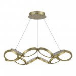 utsenka-SL6508.203.01 Светильник подвесной ST-Luce Матово Золотистый/Белый LED 1*60W 4000K RIO