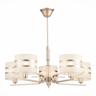 utsenka-SLE300203-05 Светильник потолочный Шампань/Белый, Золотистый E14 5*40W ALMESE utsenka-SLE300203-05 Светильник потолочный Шампань/Белый, Золотистый E14 5*40W ALMESE