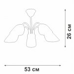 Люстра Vitaluce V3336-0/5P, 5xE14макс. 40Вт, плафон ПП