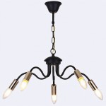 Люстра HIPER H005-5 5*E14*40Вт BLACK/GOLD Savona