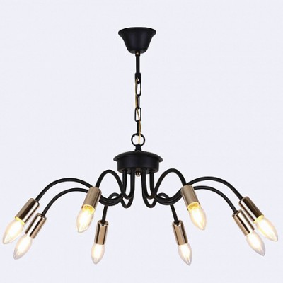 Люстра HIPER H005-8 8*E14*40Вт BLACK/GOLD Savona