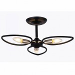 Люстра HIPER H109-3 3*Е14*40Вт BLACK/GOLD CHIERRA