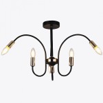 Люстра HIPER H003-6 6*E14*40Вт BLACK/GOLD Matera