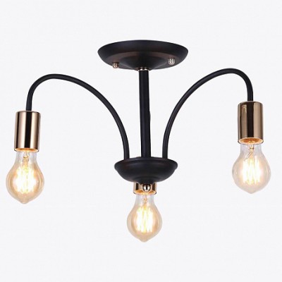 Люстра HIPER H004-3 3*E27*60Вт BLACK/GOLD Prato