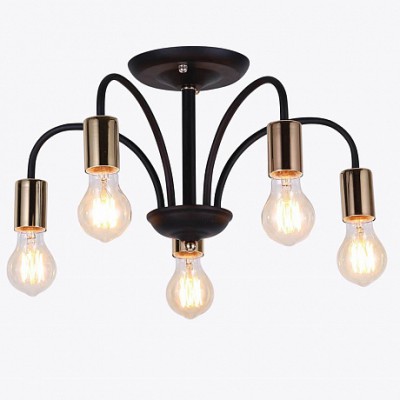 Люстра HIPER H004-5 5*E27*60Вт BLACK/GOLD Prato