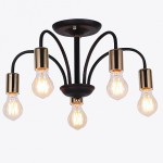 Люстра HIPER H004-5 5*E27*60Вт BLACK/GOLD Prato
