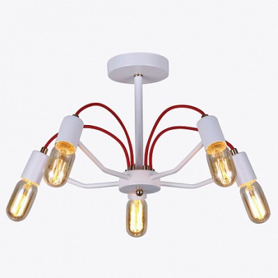 Люстра HIPER H002-5 5*E27*60Вт WHITE/GOLD Siena