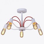 Люстра HIPER H002-5 5*E27*60Вт WHITE/GOLD Siena