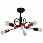 Люстра HIPER H049-5 5*E27*60Вт BLACK/RED/WHITE Wires