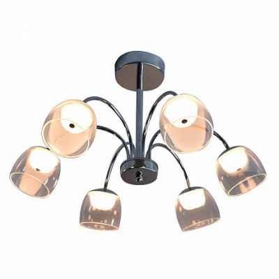 Люстра HIPER H821-6 LED 6*5Вт 3000K CHROME Aquarius