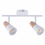 Светильник поворотный HIPER H079-2 2*E14*40Вт WHITE/LIGHT WOOD Susanna