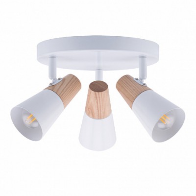 Светильник поворотный HIPER H079-3 3*E14*40Вт WHITE/LIGHT WOOD Susanna Светильник поворотный HIPER H079-3 3*E14*40Вт WHITE/LIGHT WOOD Susanna