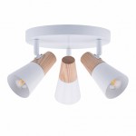 Светильник поворотный HIPER H079-3 3*E14*40Вт WHITE/LIGHT WOOD Susanna