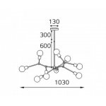 Люстра Italline Vega SP 6228/9 brass
