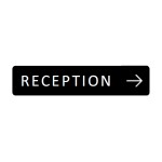 Навигационная вывеска «Reception»
