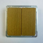 Выключатель Wessen 59 двухклавишный бук (VS516-252-8-86)