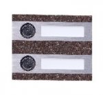 Zamel Кнопка звонка 2-я декоративная прямоугольная (темный) (PDK 250/2(темный))