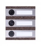 Zamel Кнопка звонка 3-я декоративная прямоугольная (темный) (PDK 250/3(темный))