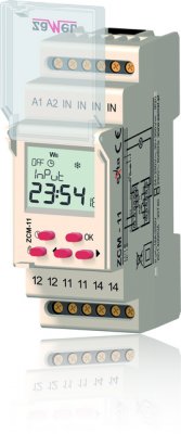 Zamel Программатор времени недельный 1-канал ЖК 16А 400 программ на DIN рейку (ZCM-11) Zamel Программатор времени недельный 1-канал ЖК 16А 400 программ на DIN рейку (ZCM-11)