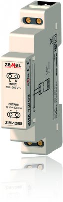 Zamel Блок питания импульсный 230VAC/12VDC 800мА IP20 на DIN рейку 1мод (ZIM-12/08) Zamel Блок питания импульсный 230VAC/12VDC 800мА IP20 на DIN рейку 1мод (ZIM-12/08)