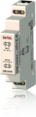 Zamel Блок питания импульсный 230VAC/24VDC 400мА IP20 на DIN рейку 1мод (ZIM-24/04) Zamel Блок питания импульсный 230VAC/24VDC 400мА IP20 на DIN рейку 1мод (ZIM-24/04)