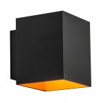 Светильник Zumaline SOLA WL SQUARE BLACK-GOLD 91063